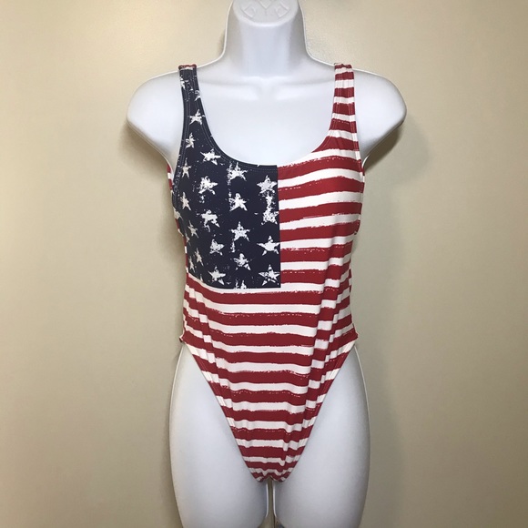 Xhilaration Swim American Flag One Piece Suit Poshmark